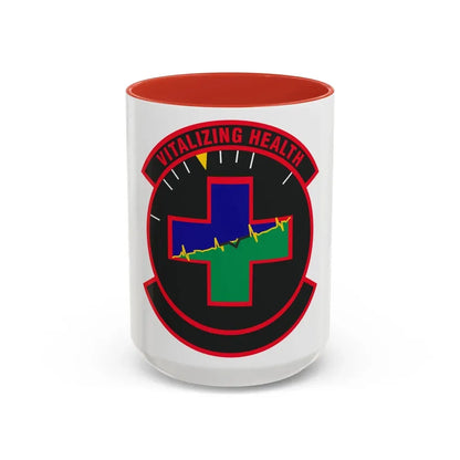 628 Healthcare Operations Squadron AMC (U.S. Air Force) Accent Coffee Mug 15oz Red - Go Mug Yourself