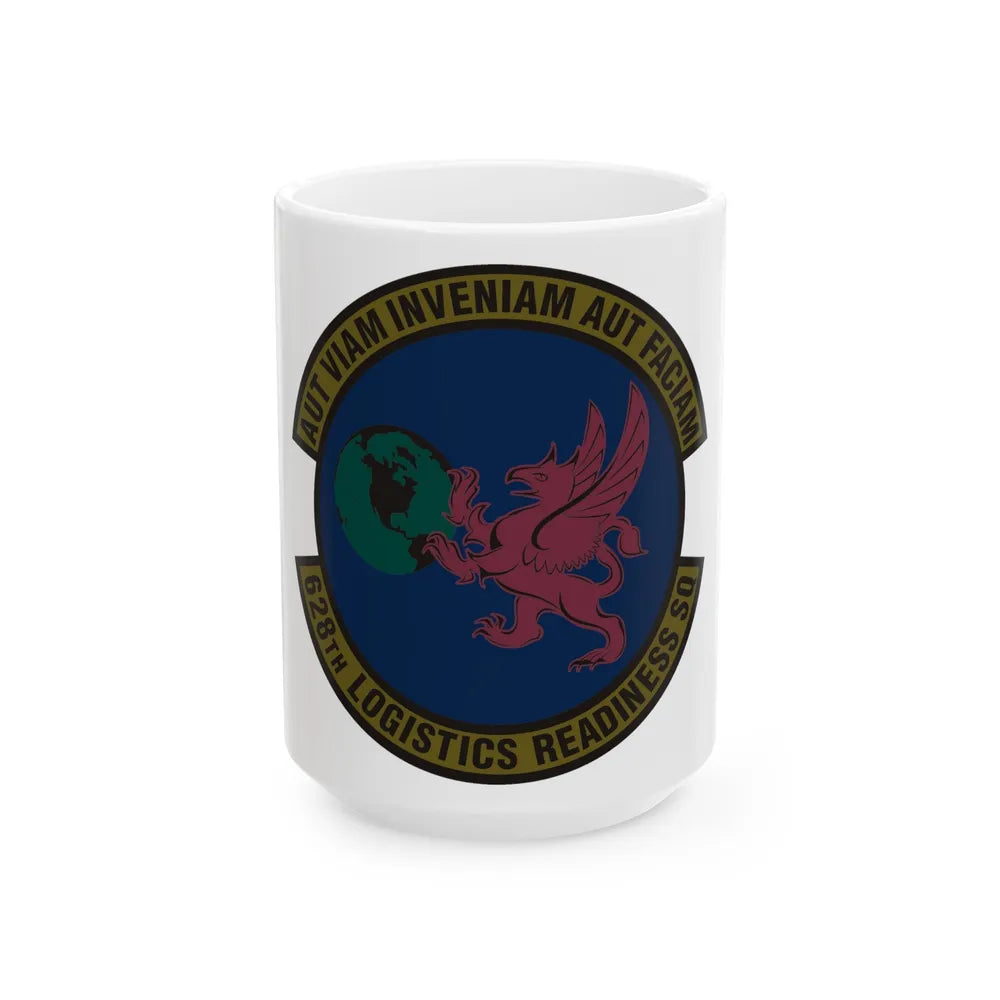 628 Logistics Readiness Squadron AMC (U.S. Air Force) White Coffee Mug-15oz-Go Mug Yourself