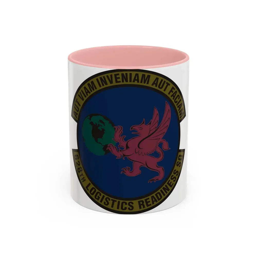 628 Logistics Readiness Squadron AMC (U.S. Air Force) Accent Coffee Mug 11oz Pink - Go Mug Yourself
