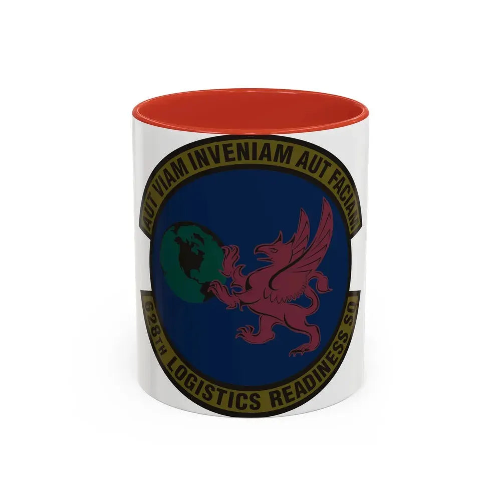 628 Logistics Readiness Squadron AMC (U.S. Air Force) Accent Coffee Mug 11oz Red - Go Mug Yourself