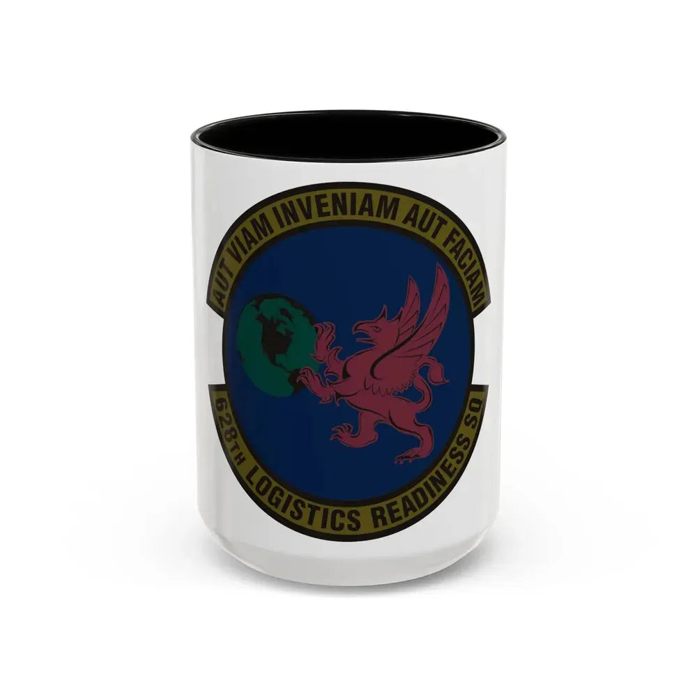 628 Logistics Readiness Squadron AMC (U.S. Air Force) Accent Coffee Mug 15oz Black - Go Mug Yourself