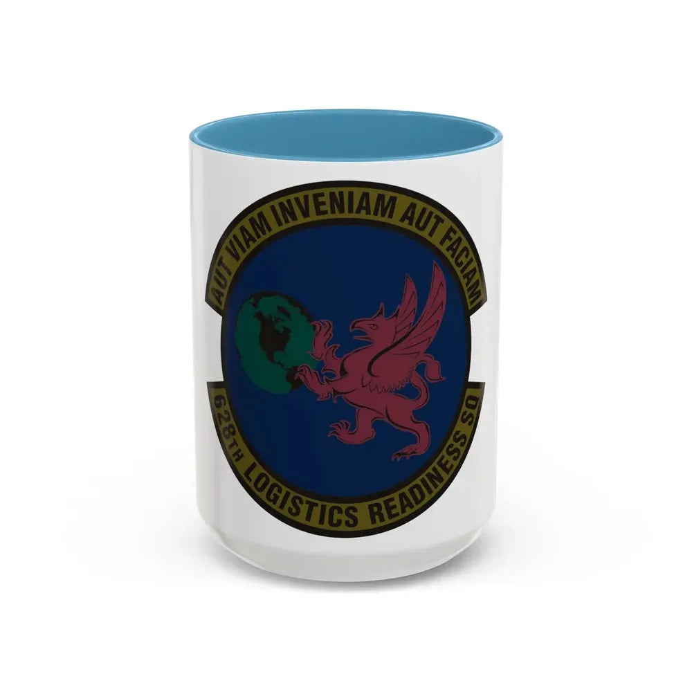 628 Logistics Readiness Squadron AMC (U.S. Air Force) Accent Coffee Mug 15oz Light Blue - Go Mug Yourself