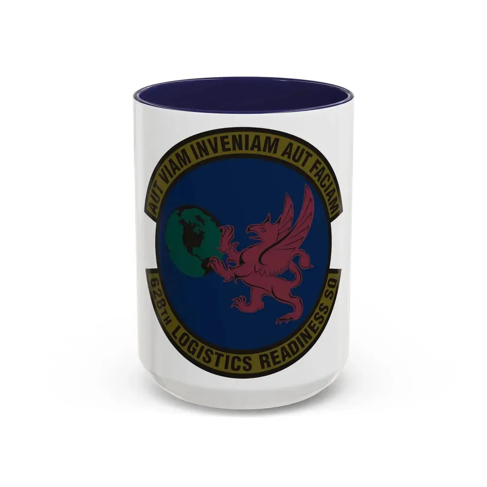 628 Logistics Readiness Squadron AMC (U.S. Air Force) Accent Coffee Mug 15oz Navy - Go Mug Yourself