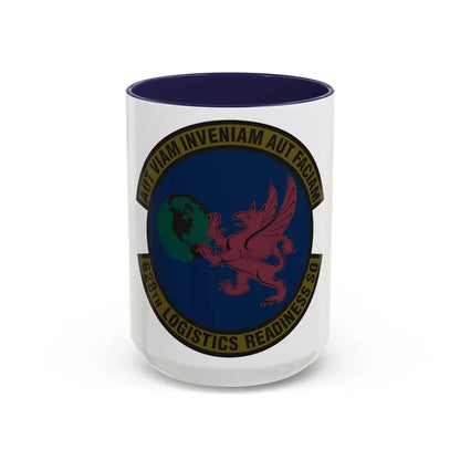 628 Logistics Readiness Squadron AMC (U.S. Air Force) Accent Coffee Mug 15oz Navy - Go Mug Yourself