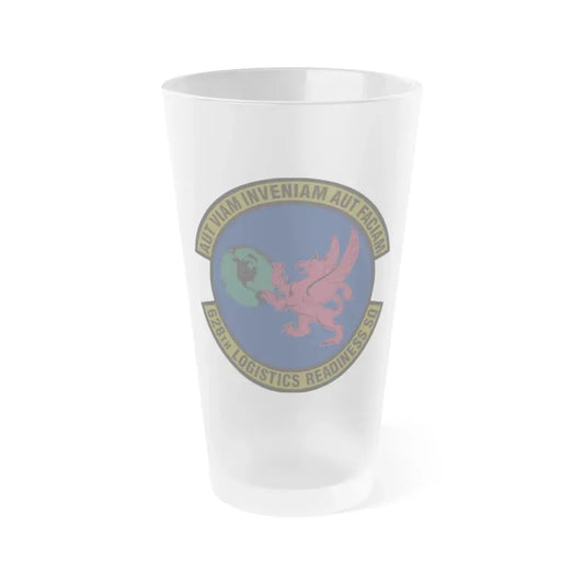 628 Logistics Readiness Squadron AMC (U.S. Air Force) Frosted Pint Glass 16oz 16oz Frosted - Go Mug Yourself