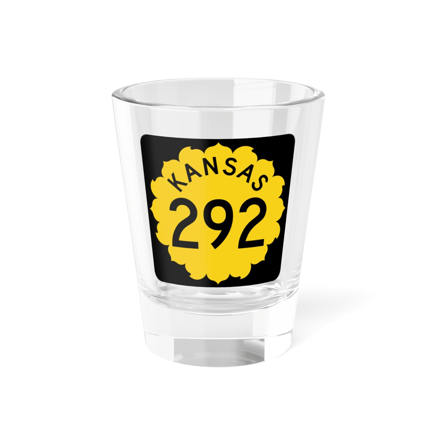 K-292 1962 (Kansas) (Road Sign) Shot Glass 1.5oz