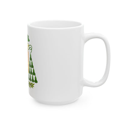 Historical Coat of Arms of Ecclesiastic Co-Prince of Andorra - White Coffee Mug