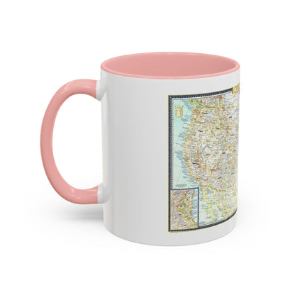 USA - An Historical Map (1953) (Map) Accent Coffee Mug