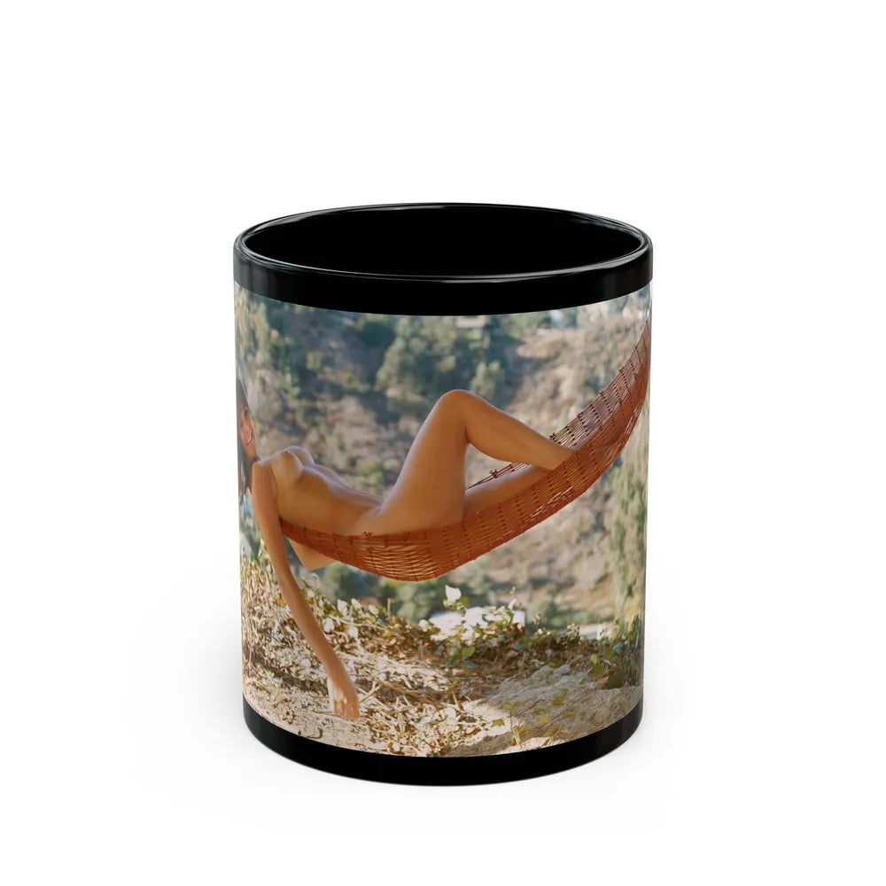 Victoria Vetri #103 - Nude (Vintage Female Icon) Black Coffee Mug-11oz-Go Mug Yourself