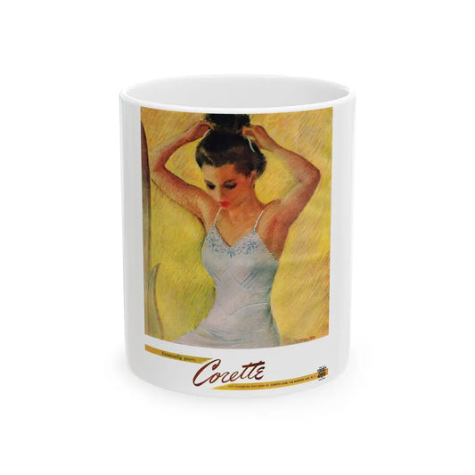 Corette, advertisement, Cosmopolitan, May 1947 - White Coffee Mug-11oz-Go Mug Yourself