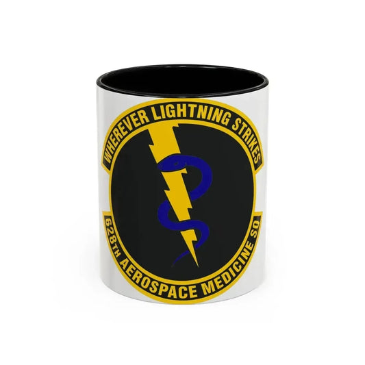 628th Aerospace Medicine Squadron (U.S. Air Force) Accent Coffee Mug 11oz Black - Go Mug Yourself