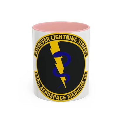 628th Aerospace Medicine Squadron (U.S. Air Force) Accent Coffee Mug 11oz Pink - Go Mug Yourself