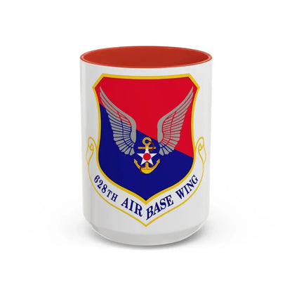 628th Air Base Wing (U.S. Air Force) Accent Coffee Mug 15oz Red - Go Mug Yourself