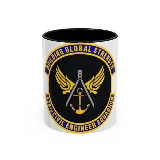 628th Civil Engineer Squadron (U.S. Air Force) Accent Coffee Mug 11oz Black - Go Mug Yourself