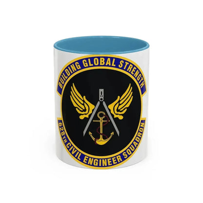 628th Civil Engineer Squadron (U.S. Air Force) Accent Coffee Mug 11oz Light Blue - Go Mug Yourself
