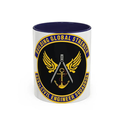 628th Civil Engineer Squadron (U.S. Air Force) Accent Coffee Mug 11oz Navy - Go Mug Yourself