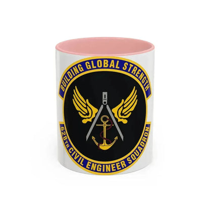 628th Civil Engineer Squadron (U.S. Air Force) Accent Coffee Mug 11oz Pink - Go Mug Yourself