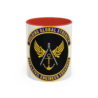 628th Civil Engineer Squadron (U.S. Air Force) Accent Coffee Mug 11oz Red - Go Mug Yourself