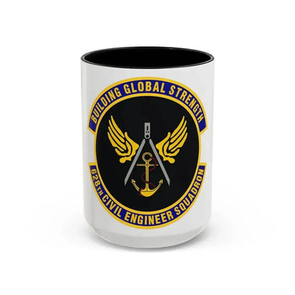 628th Civil Engineer Squadron (U.S. Air Force) Accent Coffee Mug 15oz Black - Go Mug Yourself