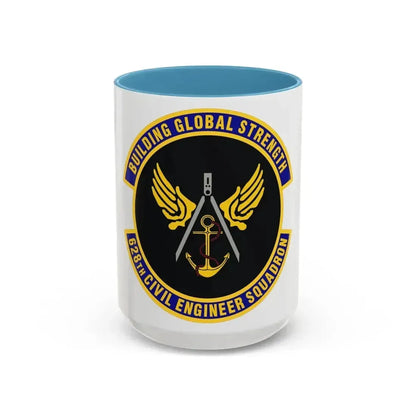 628th Civil Engineer Squadron (U.S. Air Force) Accent Coffee Mug 15oz Light Blue - Go Mug Yourself