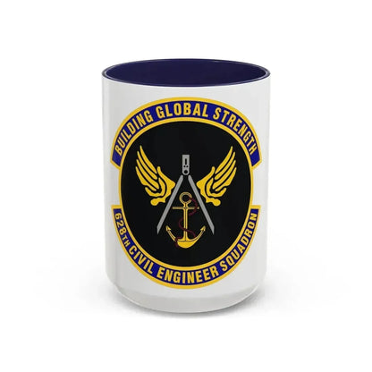 628th Civil Engineer Squadron (U.S. Air Force) Accent Coffee Mug 15oz Navy - Go Mug Yourself