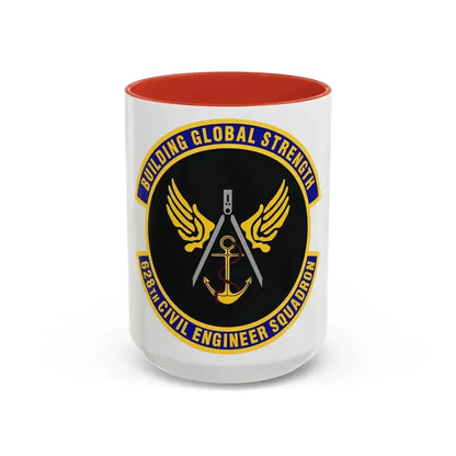 628th Civil Engineer Squadron (U.S. Air Force) Accent Coffee Mug 15oz Red - Go Mug Yourself