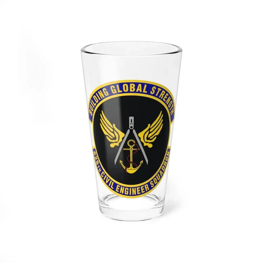 628th Civil Engineer Squadron (U.S. Air Force) Pint Glass 16oz - Go Mug Yourself