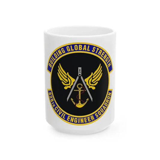 628th Civil Engineer Squadron (U.S. Air Force) White Coffee Mug 15oz - Go Mug Yourself