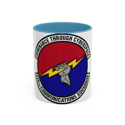628th Communications Squadron (U.S. Air Force) Accent Coffee Mug 11oz Light Blue - Go Mug Yourself