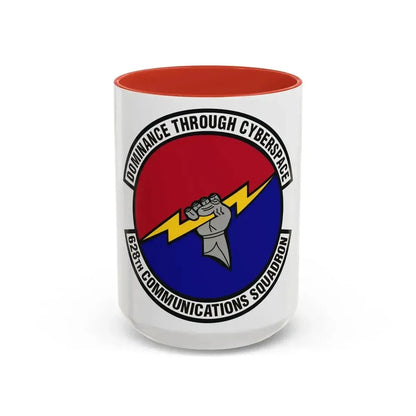 628th Communications Squadron (U.S. Air Force) Accent Coffee Mug 15oz Red - Go Mug Yourself