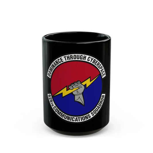 628th Communications Squadron (U.S. Air Force) Black Coffee Mug 15oz - Go Mug Yourself