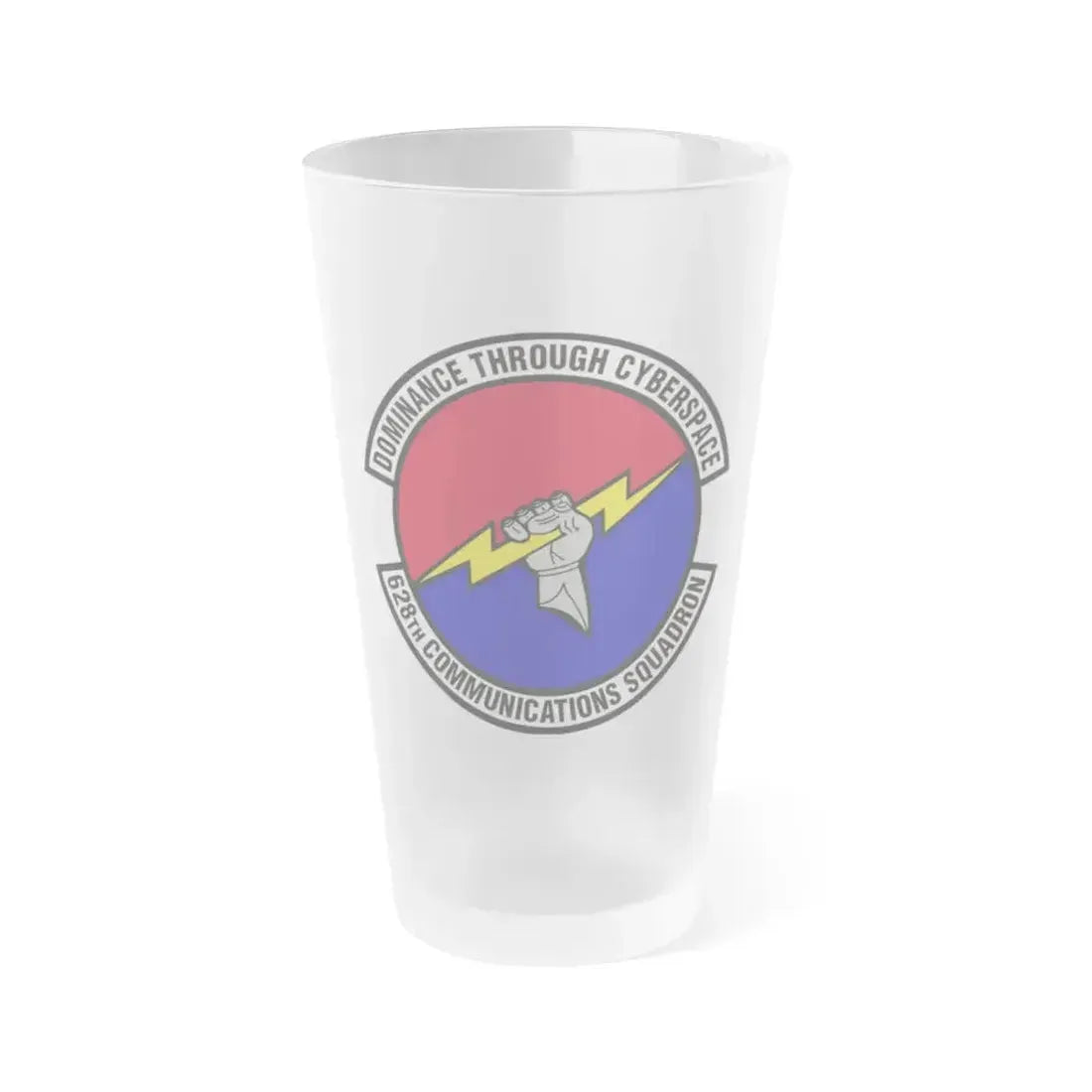 628th Communications Squadron (U.S. Air Force) Frosted Pint Glass 16oz 16oz Frosted - Go Mug Yourself