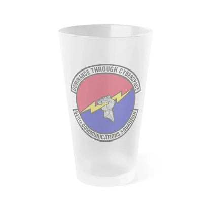 628th Communications Squadron (U.S. Air Force) Frosted Pint Glass 16oz 16oz Frosted - Go Mug Yourself