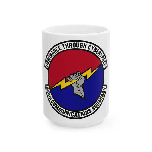 628th Communications Squadron (U.S. Air Force) White Coffee Mug 15oz - Go Mug Yourself