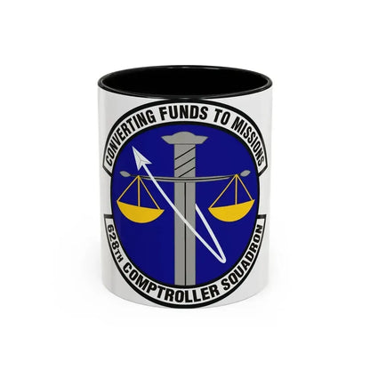 628th Comptroller Squadron (U.S. Air Force) Accent Coffee Mug 11oz Black - Go Mug Yourself