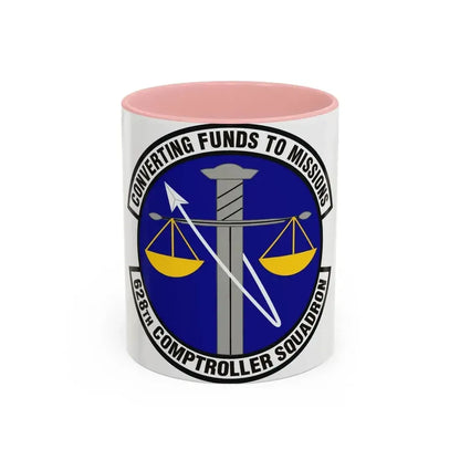 628th Comptroller Squadron (U.S. Air Force) Accent Coffee Mug 11oz Pink - Go Mug Yourself