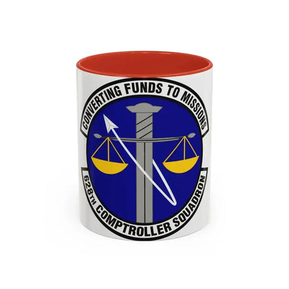 628th Comptroller Squadron (U.S. Air Force) Accent Coffee Mug 11oz Red - Go Mug Yourself