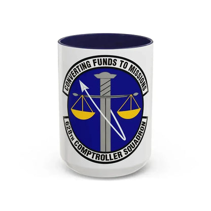 628th Comptroller Squadron (U.S. Air Force) Accent Coffee Mug 15oz Navy - Go Mug Yourself