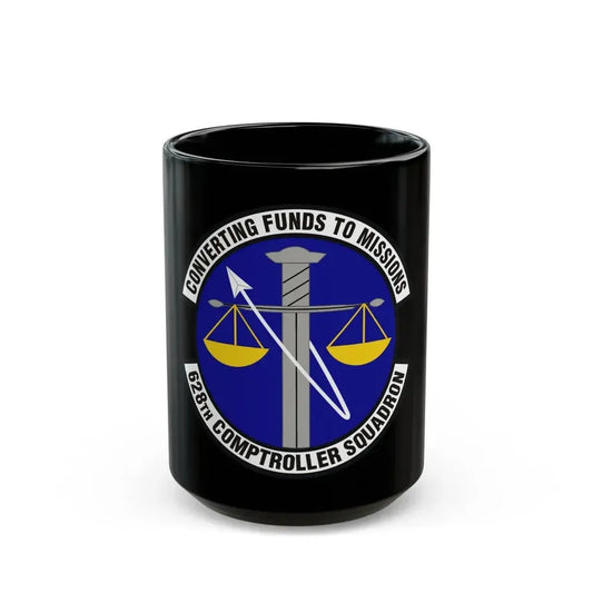 628th Comptroller Squadron (U.S. Air Force) Black Coffee Mug 15oz - Go Mug Yourself