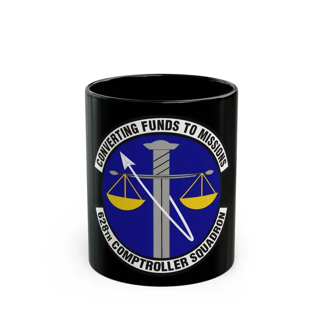 628th Comptroller Squadron (U.S. Air Force) Black Coffee Mug - Go Mug Yourself