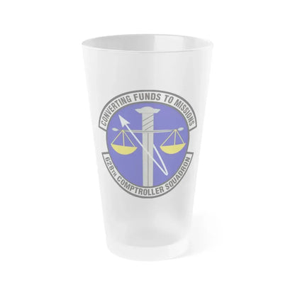 628th Comptroller Squadron (U.S. Air Force) Frosted Pint Glass 16oz 16oz Frosted - Go Mug Yourself