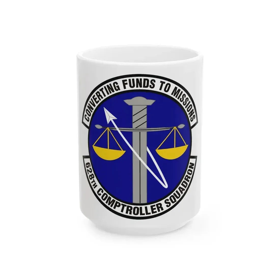 628th Comptroller Squadron (U.S. Air Force) White Coffee Mug - Go Mug Yourself