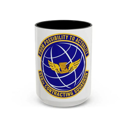 628th Contracting Squadron (U.S. Air Force) Accent Coffee Mug 15oz Black - Go Mug Yourself