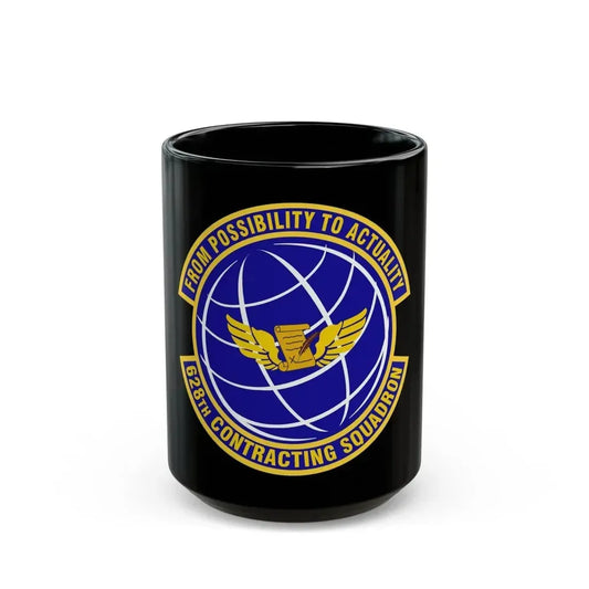 628th Contracting Squadron (U.S. Air Force) Black Coffee Mug 15oz - Go Mug Yourself