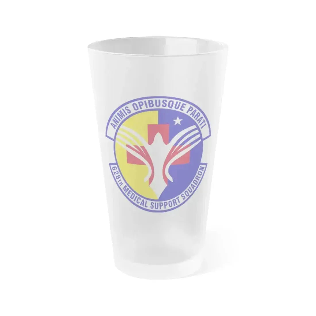 628th Medical Support Squadron (U.S. Air Force) Frosted Pint Glass 16oz 16oz Frosted - Go Mug Yourself