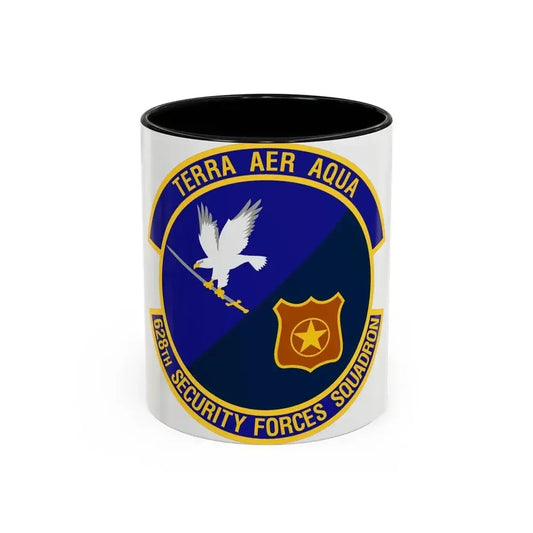 628th Security Forces Squadron (U.S. Air Force) Accent Coffee Mug 11oz Black - Go Mug Yourself