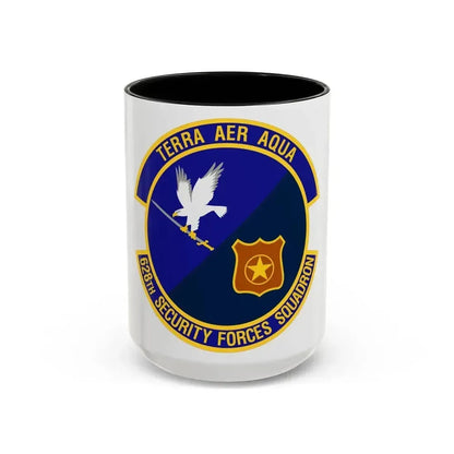 628th Security Forces Squadron (U.S. Air Force) Accent Coffee Mug 15oz Black - Go Mug Yourself