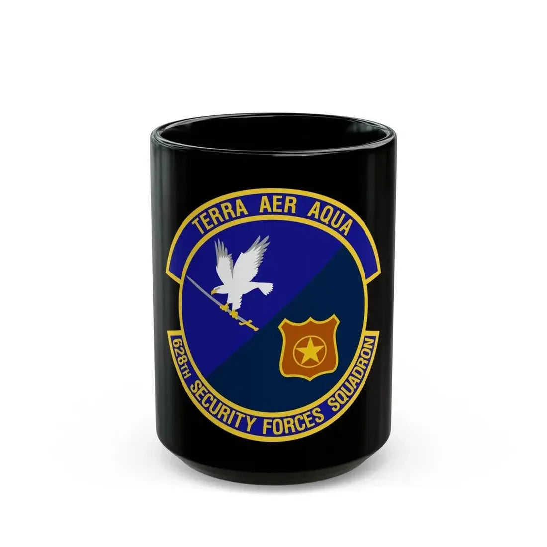 628th Security Forces Squadron (U.S. Air Force) Black Coffee Mug - Go Mug Yourself