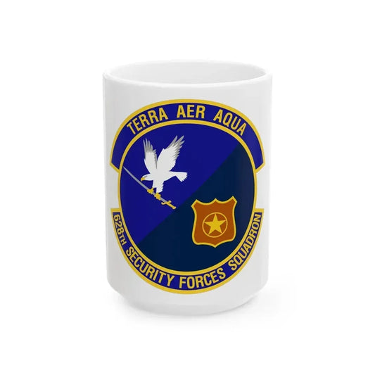 628th Security Forces Squadron (U.S. Air Force) White Coffee Mug 15oz - Go Mug Yourself