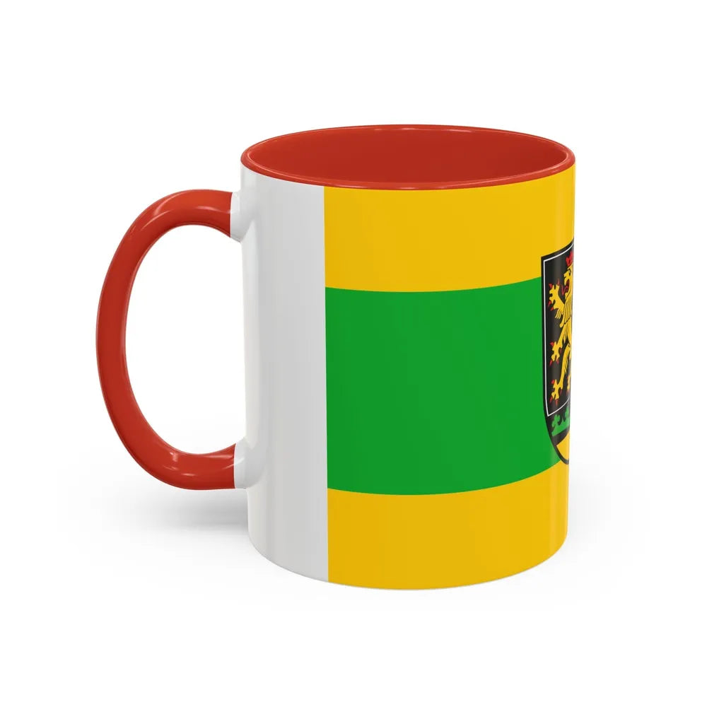 Flag of Greiz Germany - Accent Coffee Mug-Go Mug Yourself